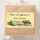 Vintages "Bibliothekslabel" (Insitu)