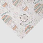 Vintages Bicycle and Hot Air Balloon Muster Seidenpapier (Ausschnitt)