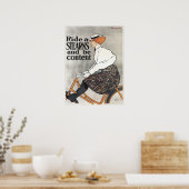 Vintages Bicycle Stearns Woman Ad Art Poster (Küche)