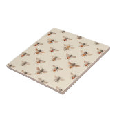 Vintages Bienen-Illustrations-Muster Fliese (Seite)