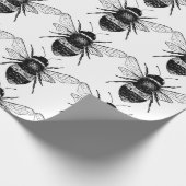 Vintages Bienen-Verpackungs-Papier Geschenkpapier (Ecke)