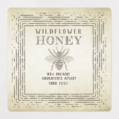 Vintages Bienenhonigglas Etiketten (Design 1)