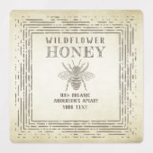 Vintages Bienenhonigglas Etiketten (Design 2)