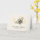 Vintages Bienenlogo Rustic Honeybee Client Vielen Karte (Gelbe Blume)