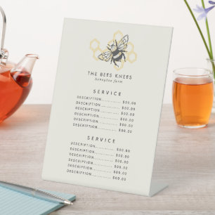 Vintages Bienenlogo Rustic Honeybee Service Price Sockelschild
