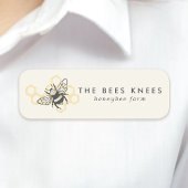 Vintages Bienenlogo Rustic Honeybeeper Namensschild