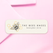 Vintages Bienenlogo Rustic Honeybeeper Namensschild