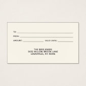 Vintages Bienenlogo Rustikale Honeybee Geschenkkar (Rückseite)