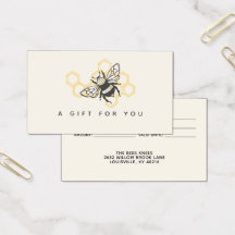 Vintages Bienenlogo Rustikale Honeybee Geschenkkar