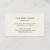 Vintages Bienenlogo Rustikale Honigbiene Treuekarte (Rückseite)