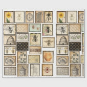 Vintages Bienenwaschpapier Geschenkpapier (Flach)