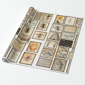 Vintages Bienenwaschpapier Geschenkpapier