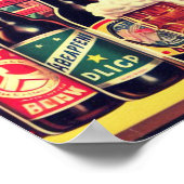 Vintages Bier-Button Poster (Ecke)