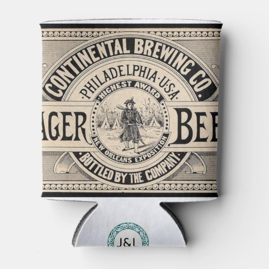 Vintages Bier Dosenkühler (Vorderseite)