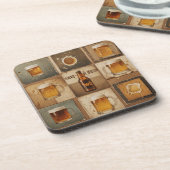 Vintages Bier Getränkeuntersetzer (Linke Seite)