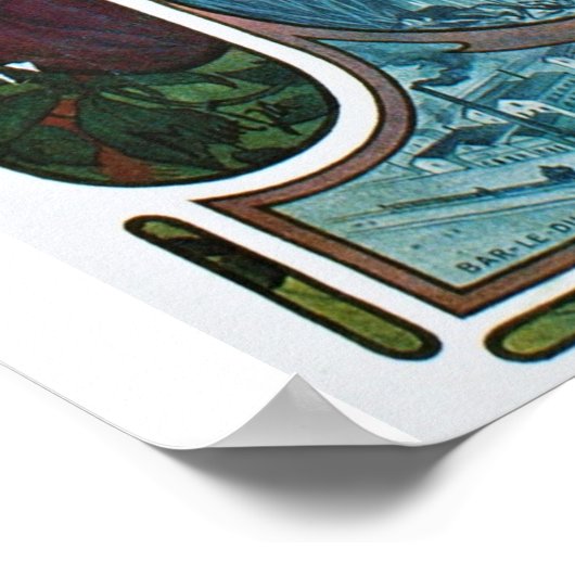 Vintages Bier Jugendstil Alphonse Mucha Poster (Ecke)