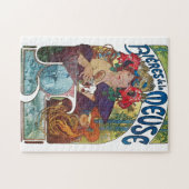 Vintages Bier Jugendstil Alphonse Mucha Puzzle (Horizontal)