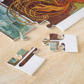 Vintages Bier Jugendstil Alphonse Mucha Puzzle (Seite)