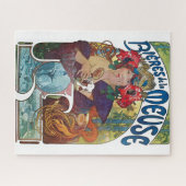 Vintages Bier Jugendstil Alphonse Mucha Puzzle (Horizontal)