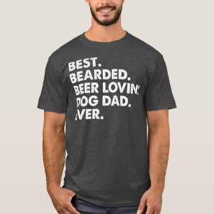 Vintages Bier Lover Dog Besitzer Bester Bartbeet V T-Shirt