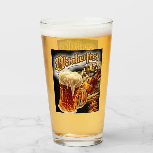 Vintages Bier-Party Glas (Rückseite (gefüllt))