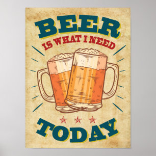 Vintages Bier Poster