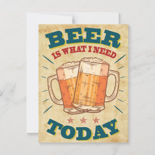 Vintages Bier Postkarte