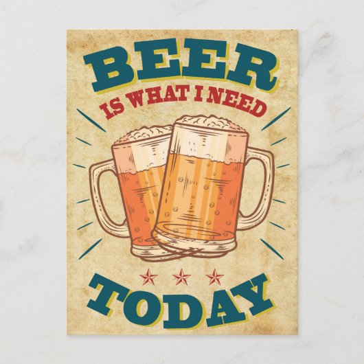 Vintages Bier Postkarte (Vorderseite)
