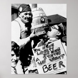 Vintages Bier-Verbot, Wir Wollte Bier-Verbot Poster