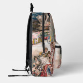 Vintages Bier-Werbeplakat Bedruckter Rucksack (Links)