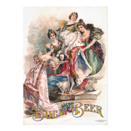 Vintages Bier-Werbeplakat Fotodruck
