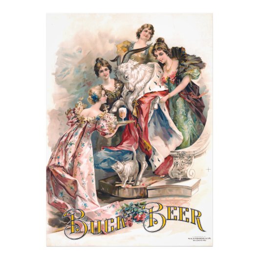 Vintages Bier-Werbeplakat Fotodruck (Vorne)