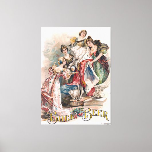 Vintages Bier-Werbeplakat Leinwanddruck (Vorderseite)