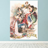 Vintages Bier-Werbeplakat Leinwanddruck (Insitu (Holzboden))