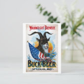 Vintages Bierposter Postkarte (Stehend Vorderseite)