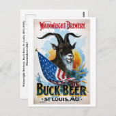 Vintages Bierposter Postkarte (Vorne/Hinten)