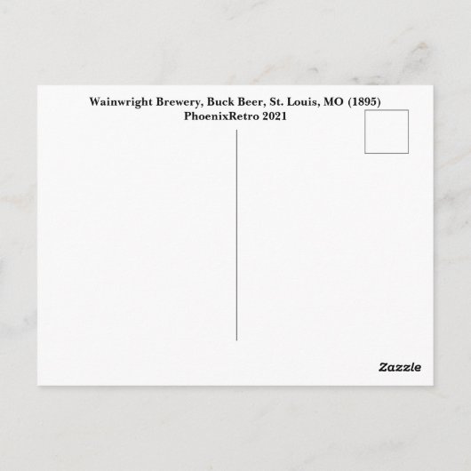 Vintages Bierposter Postkarte (Rückseite)