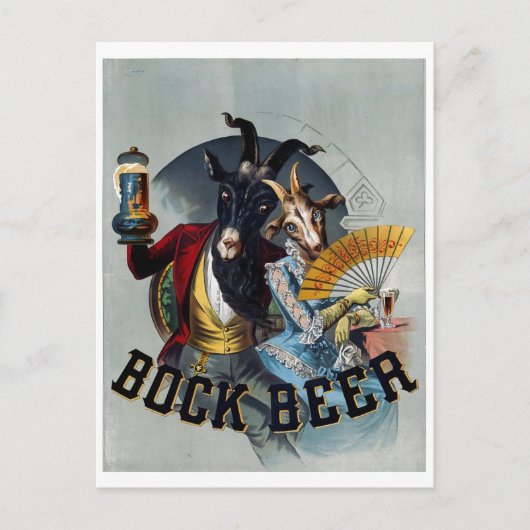 Vintages Bierposter Postkarte (Vorderseite)