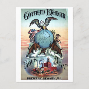 Vintages Bierposter Postkarte