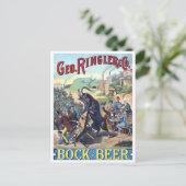 Vintages Bierposter Postkarte (Stehend Vorderseite)