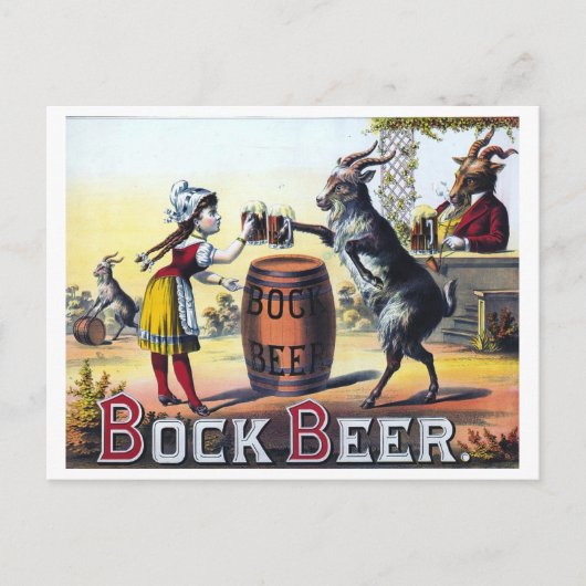 Vintages Bierposter Postkarte (Vorderseite)