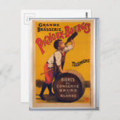 Vintages Bierwerbung Poster Grande Brasserie Postkarte (Vorne/Hinten)