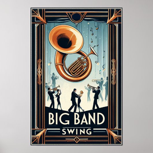 Vintages Big Band Swing-Poster Poster (Vorne)