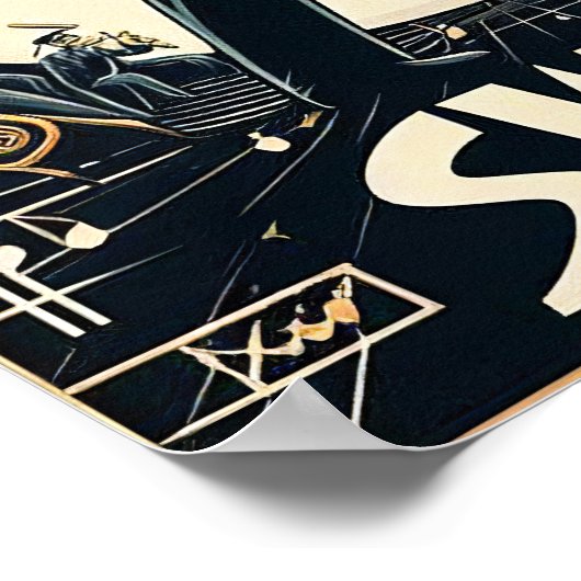 Vintages Big Band Swing-Poster Poster (Ecke)