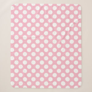 Vintages Big Polka Dots Weißes Pastellrosa Muster Sherpadecke