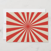 Vintages Big Top Circus Karneval Geburtstag Foto Einladung (Rückseite)