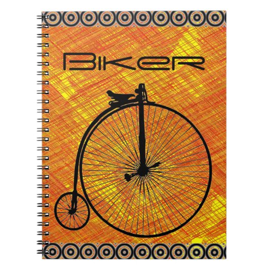 Vintages Bike-Notebook Notizblock (Vorderseite)