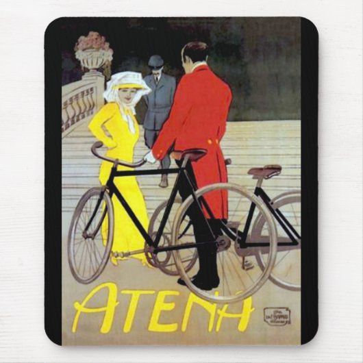 Vintages Bike-Poster Mousepad (Vorne)