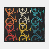 Vintages Bike Rad Racing Rad Fleecedecke (Vorderseite (Horizontal))