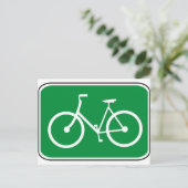 Vintages Bike-Zeichen Postkarte (Stehend Vorderseite)